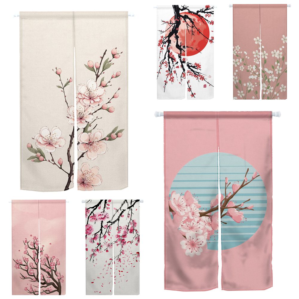 Noren Curtain Doorway - Rideau de porte en fleurs de