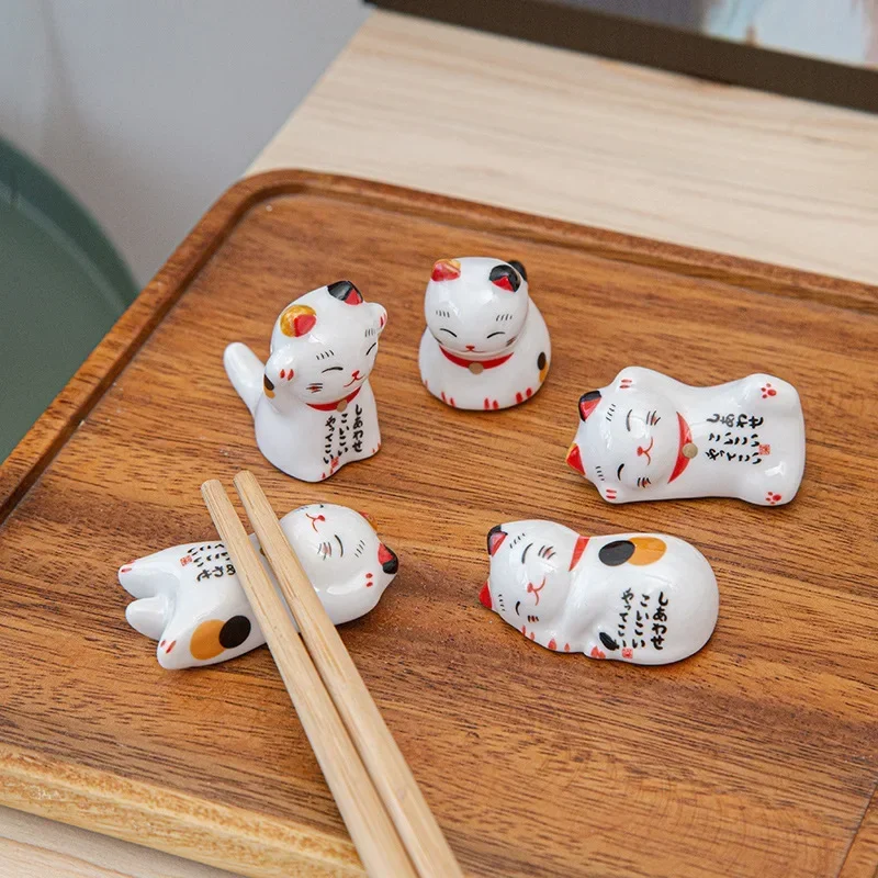 Chopstick Rest Ceramic - Baguettes japonaises en céramique pour chat