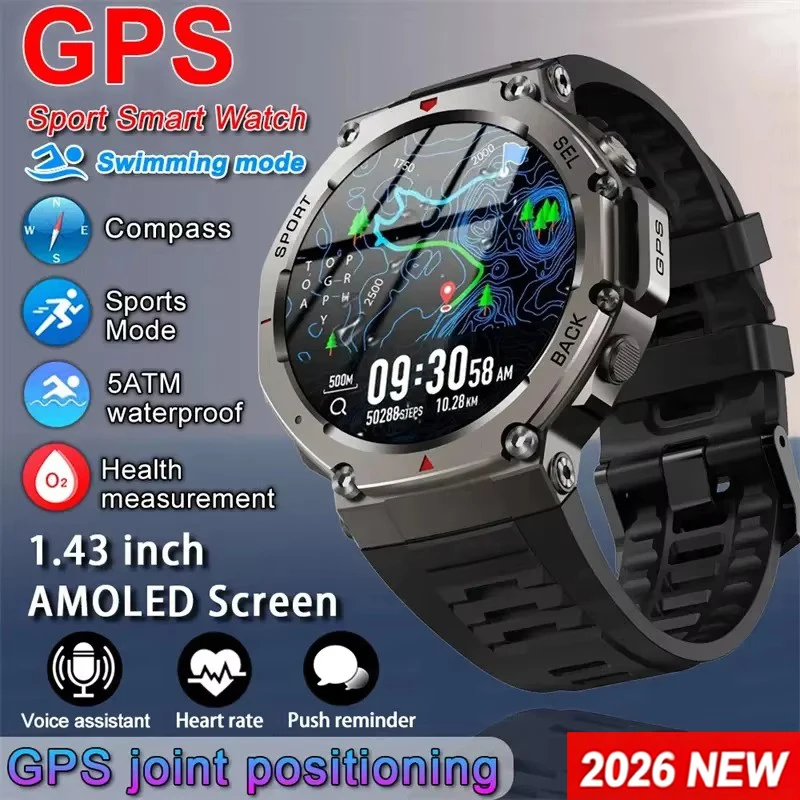 Japanese Lifestyle Called - Montre connectée pour homme GPS AMOLED