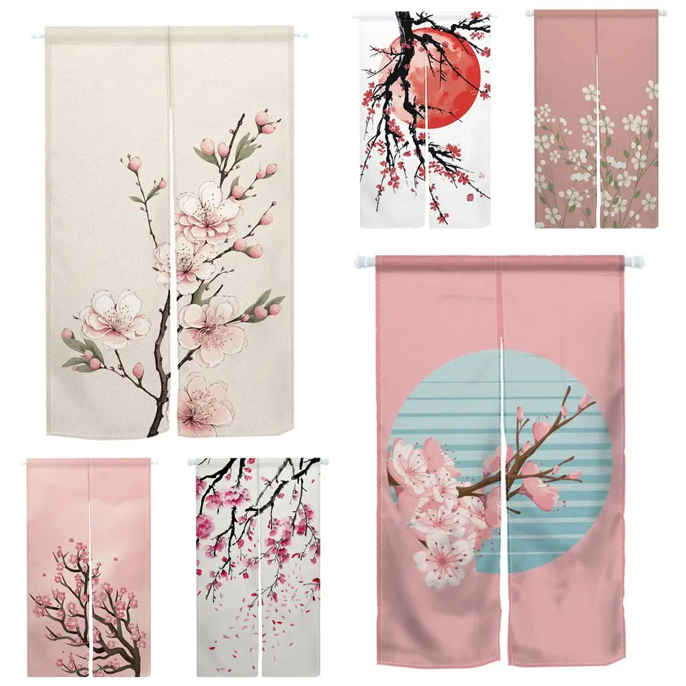 Noren Curtain Doorway - Rideau de porte en fleurs de