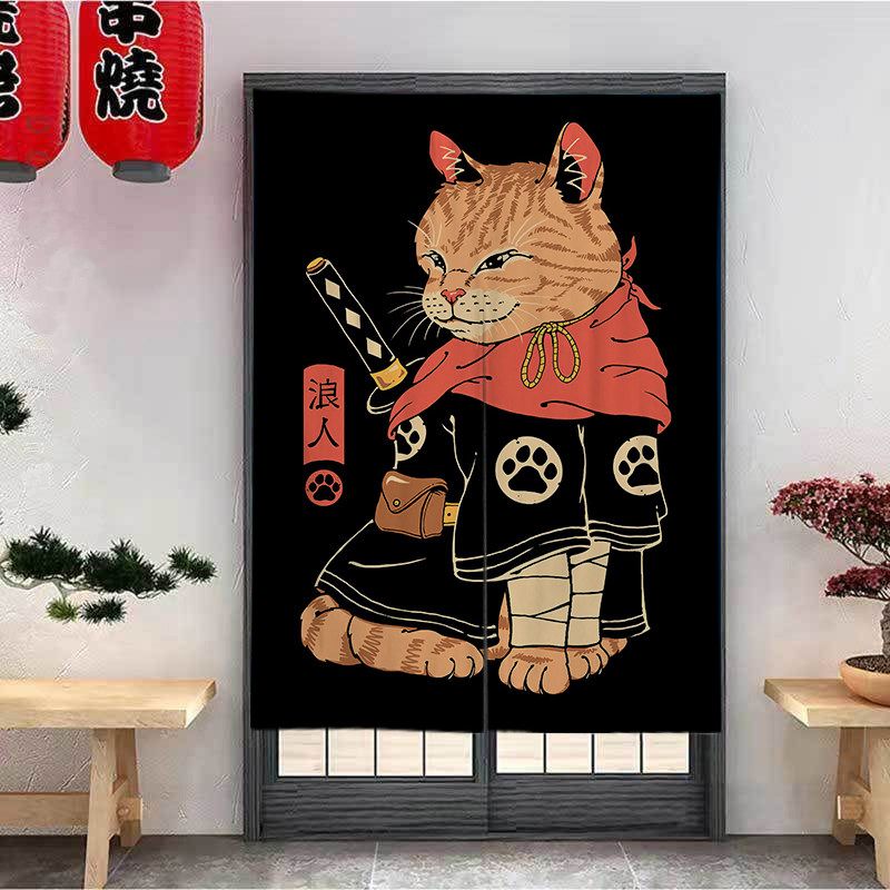 Rideau Noren VIKAMA motif chat - Noren Curtain Doorway avis et prix